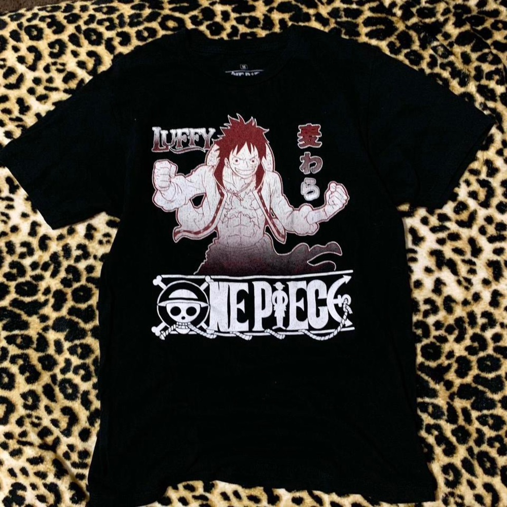 Black One Piece Luffy Graphic T-Shirt